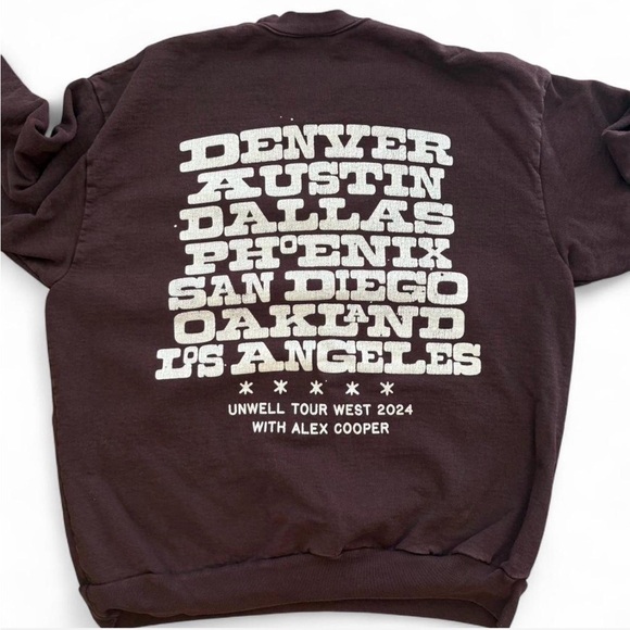 UNWELL West Tour 2024 Medium Brown Sweatshirt - Picture 4 of 4